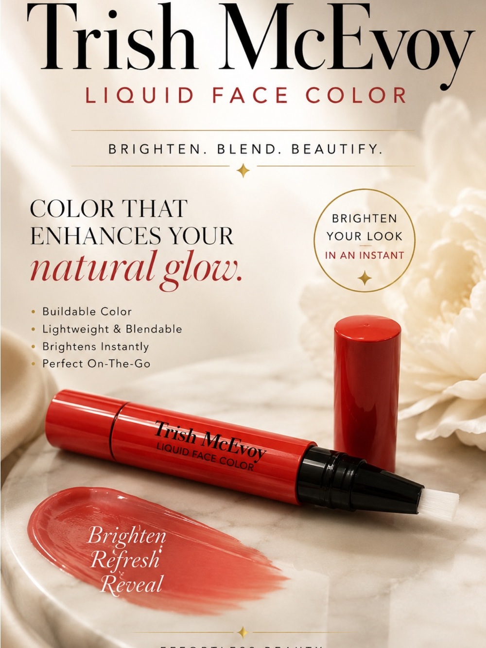 Trish McEvoy Liquid Face Color -Brighten. NEW